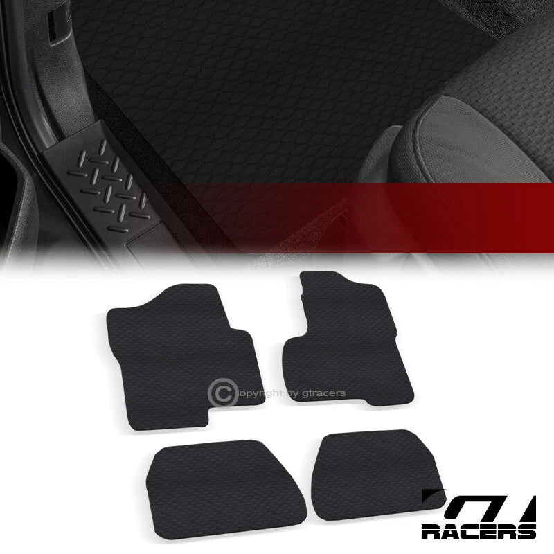 2001-2007 Silverado/Sierra Crew HEX Rubber All Weather Floor Mats Carpets 4p