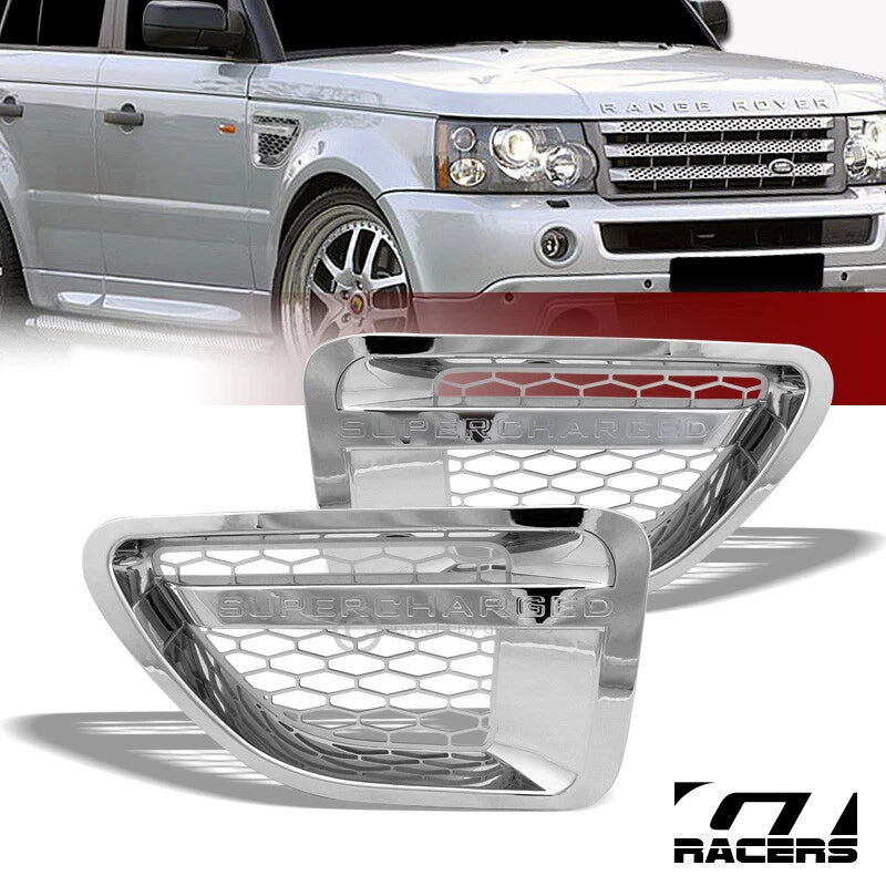 2006-09 Range Rover Sport Chrome/Silver Luxury Mesh Side Fender Vent Grille
