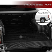 1999-2007 Silverado/Sierra 6.5' Blk Rubber Diamond Truck Bed Floor Mat Liner