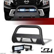 2016-2024 Titan XD Matte Black Studded Mesh Bull Bar+36W CREE LED Fog Lights