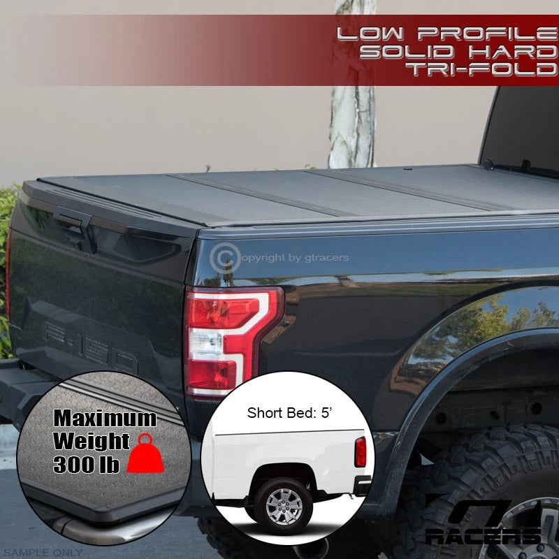 2015-2022 Colorado/Canyon 5' Bed Lo Pro Aluminum Hard Tri Fold Tonneau Cover