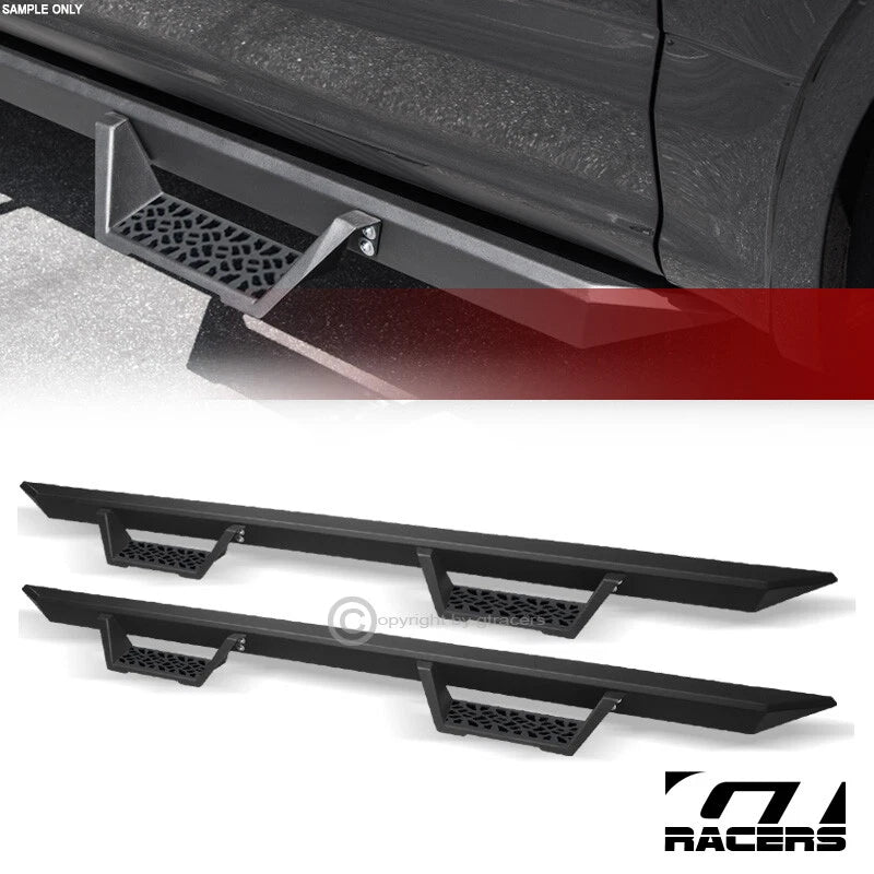 2015-2023 Ford F150/2017+ F250 Super Crew 5" Oval Matte Black Side Step Bars