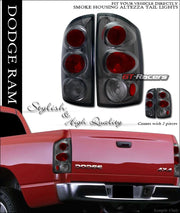 2002-2006 Dodge Ram Truck Smoke Housing Altezza Tail Lights Rear Lamps Pair