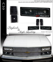 Black Signal Bumper+Corner Lights Lamps Yd 1994-2000 Chevy C10 C/K Truck/Suv