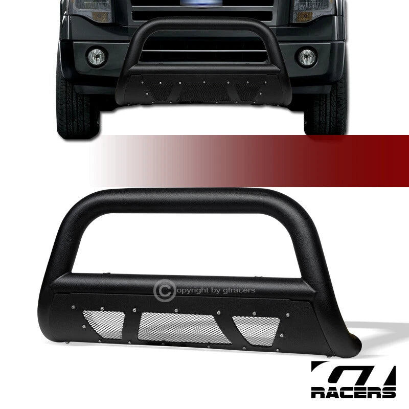 2004-2023 F150/Expedition Textured Black Studded Mesh Bull Bar Bumper Guard