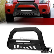 2001-2004 Frontier/Xterra Matte Black AVT Aluminum LED Bull Bar Bumper Guard
