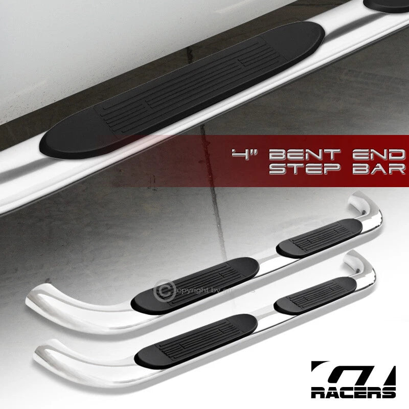2015-2023 F150/F250/F350 Super/Extended 4" Oval Bent Chrome Side Step Bars