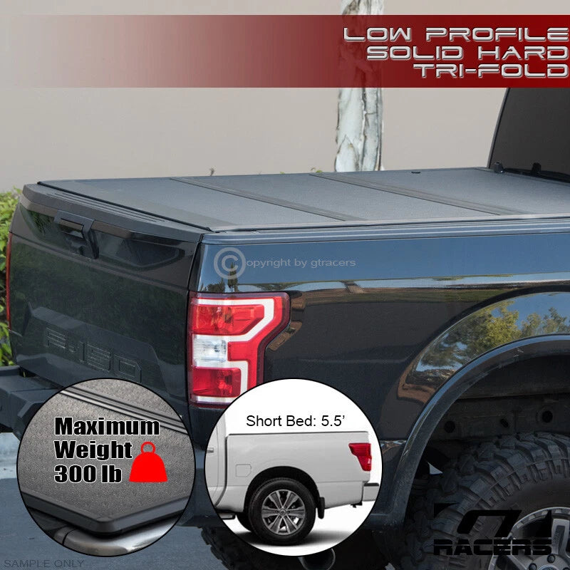 2016-2024 Nissan Titan 5.5' Bed Lo Pro Aluminum Hard Tri Fold Tonneau Cover