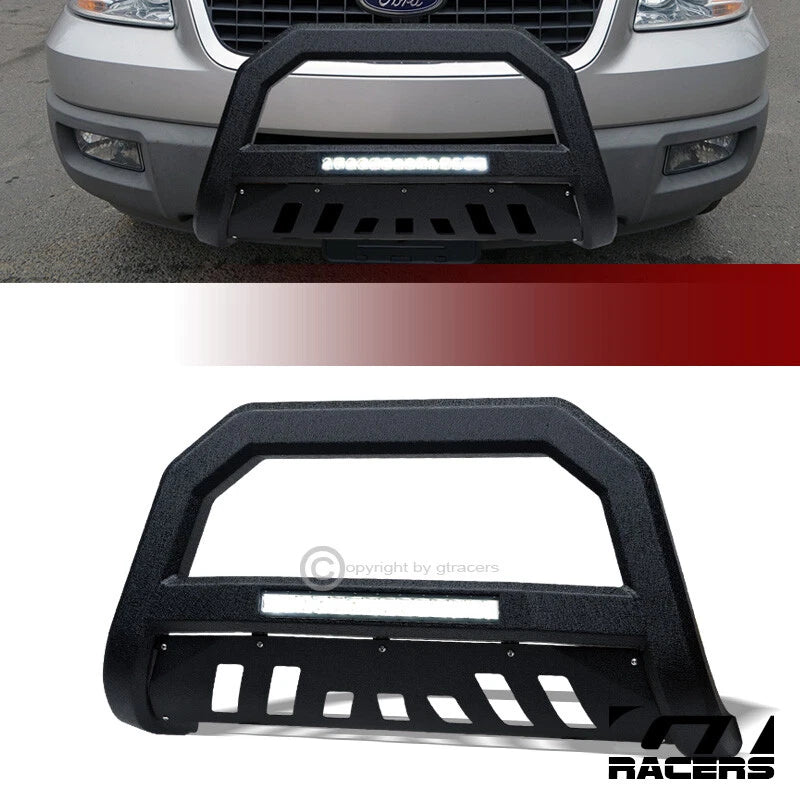 2004-2023 Ford F150/Expedition Textured Blk AVT Aluminum LED Bull Bar Guard