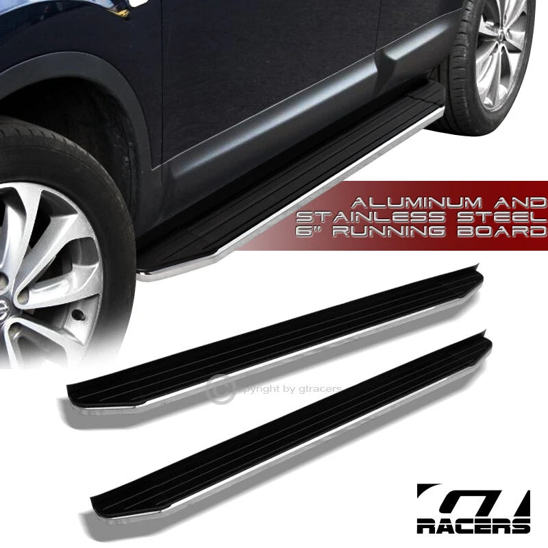 2009-2015 Honda Pilot 6" Aluminum Blk/Chrome Trim Side Step Running Board Vp