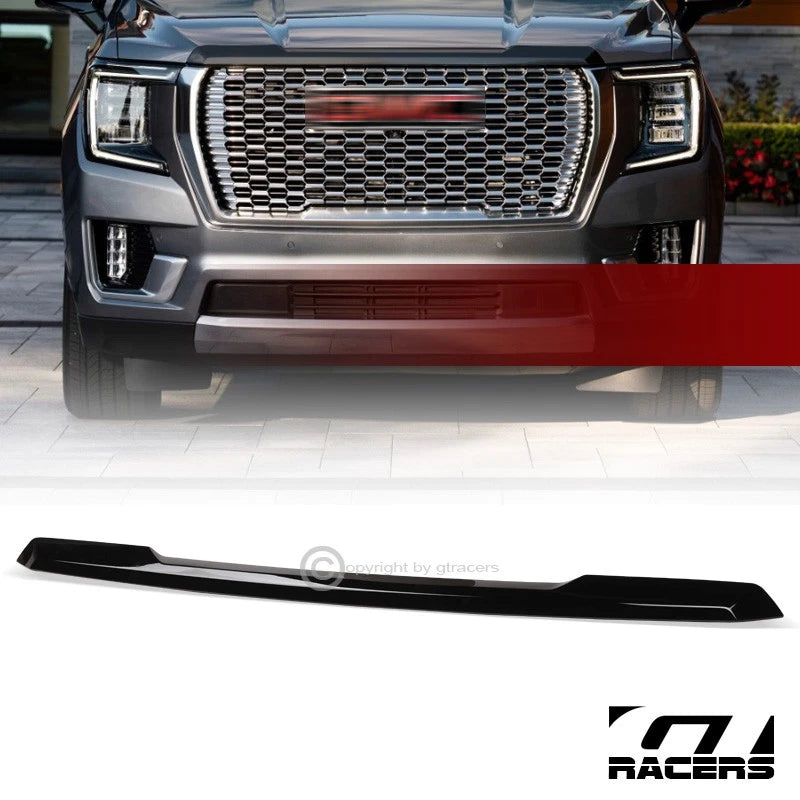 21-24 Yukon/XL Denali Style Gloss Black Front Upper Grille Hood Molding Trim