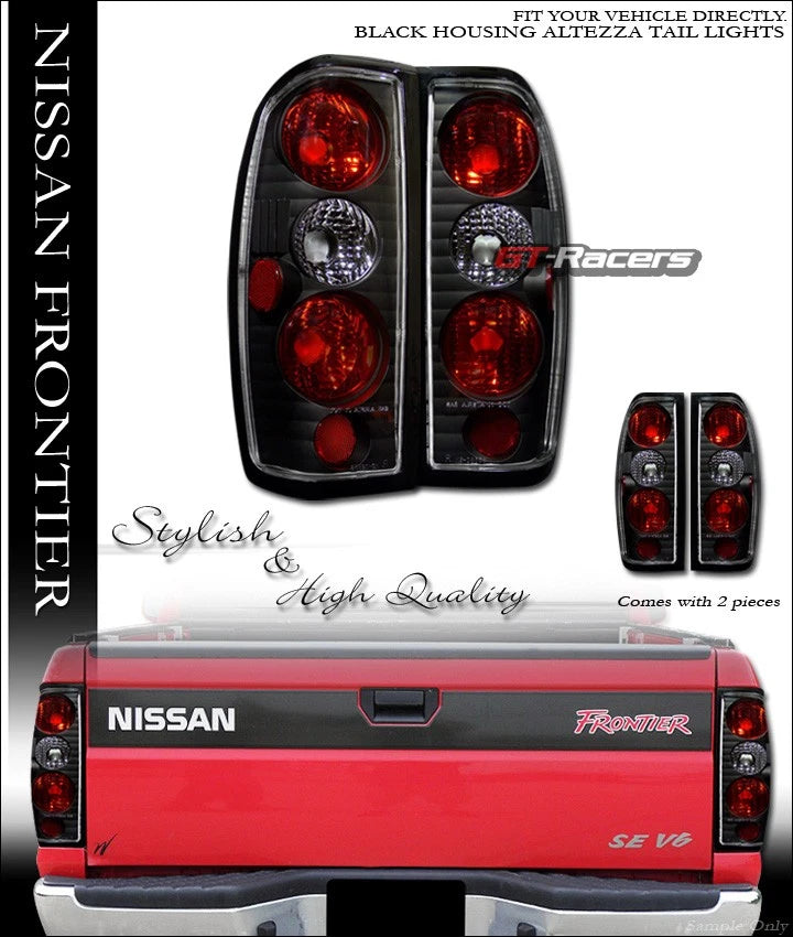 1998-2004 Nissan Frontier Jdm Black Sport Altezza Tail Lights Lamps Pair Ks