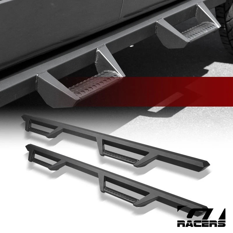 2015-2022 Colorado/Canyon Crew Cab Matte Black Hoop Drop Step Side Nerf Bars