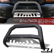 1997-2004 F150/F250/Expedition Matte Black AVT Bull Bar Bumper Guard+Ss Skid