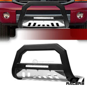 2006-2008 Ram 1500 Matte Blk/SS Skid AVT Aluminum LED Bull Bar Bumper Guard