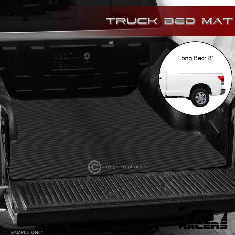 2007-2021 Toyota Tundra 8 Ft 96" Rubber Truck Bed Floor Mat Carpet Liner V2