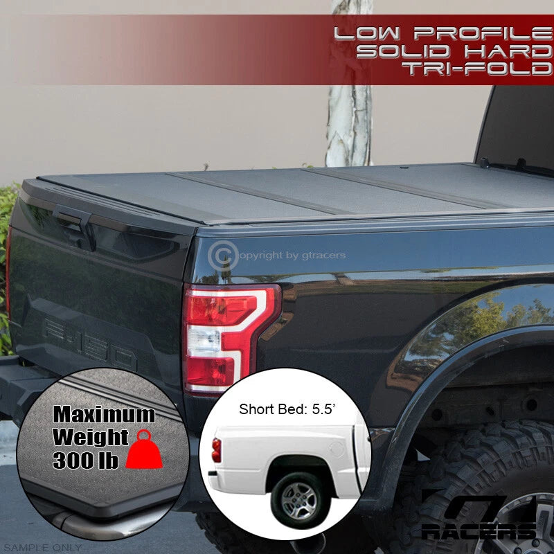 2000-2004 Dodge Dakota 5.5' Bed Lo Pro Aluminum Hard Tri Fold Tonneau Cover