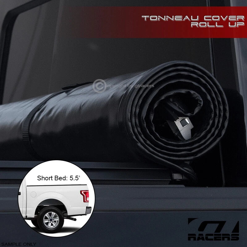 2015-2024 F150 5.5 Ft 66" Short Bed Lock & Roll Up Soft Vinyl Tonneau Cover