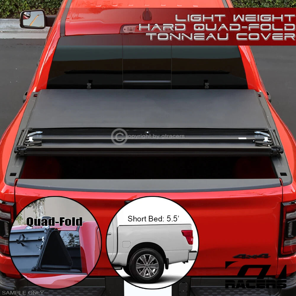 2016-2024 Nissan Titan 5.5 Ft Bed Lightweight Quad 4-Fold Hard Tonneau Cover