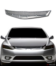 2006-2008 Honda Civic Coupe Jdm R Chrome Mesh Front Bumper Grill Grille ABS