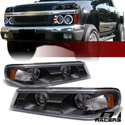 2004-2012 Chevy Colorado/GMC Canyon Black Amber Signal Bumper Corner Lights