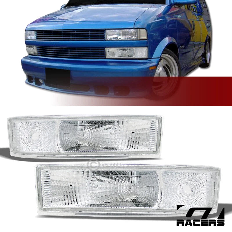 1995-2005 Chevy Astro/GMC Safari Chrome Turn Signal Parking Bumper Lights ks