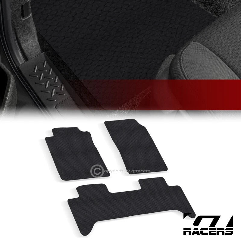 2005-2011 Tacoma Double/Crew Cab HEX Rubber All Weather Floor Mats Carpet 3p