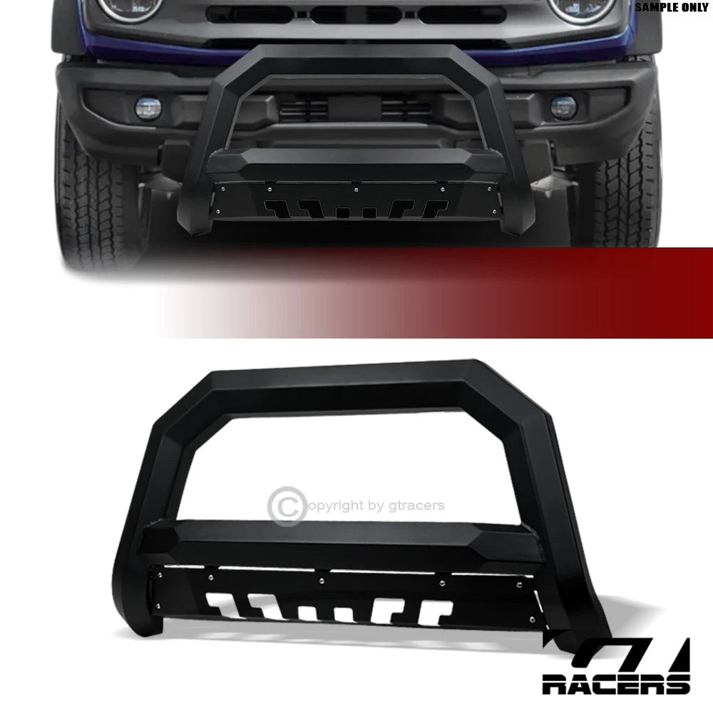 2021-2025 Ford Bronco Matte Black AVT Angular Bull Bar Bumper Grille Guard