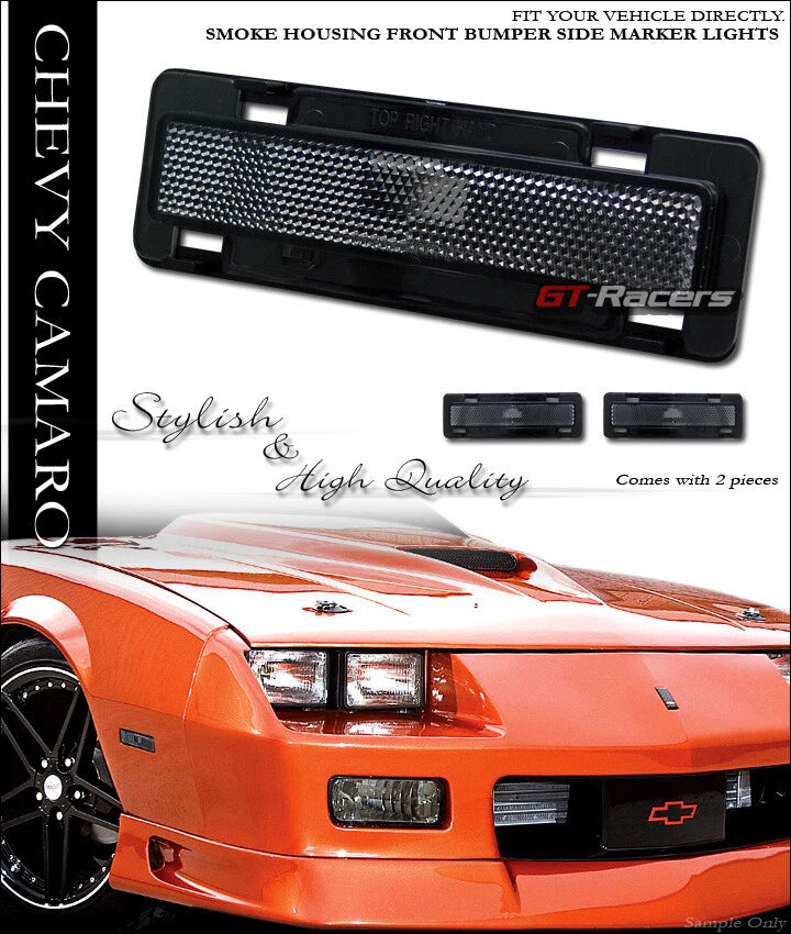 1985-1992 Camaro/Firebird Depo Smoke Tint Lens Bumper Side Marker Lights