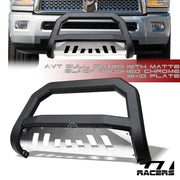 2010-2018 Dodge Ram 2500/3500 Matte Blk AVT Edge Bull Bar Bumper Guard+Skid