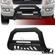 2006-2010 Ford Explorer Matte Black AVT Aluminum LED Bull Bar Bumper Guard