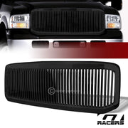 2005-2007 F250/F350 Black Vertical Vip Front Hood Bumper Grille Guard ABS 1P