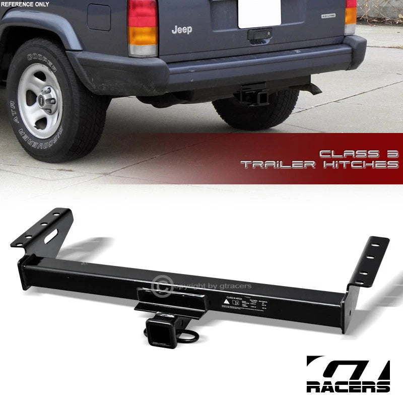 Class 3 Trailer Hitch Receiver Rear Bumper Towing 2" 1984-2001 Jeep Cherokee