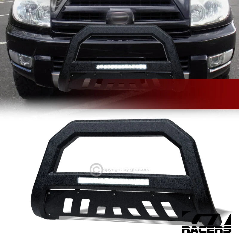 2003-2009 Toyota 4Runner/GX470 Textured Blk AVT Aluminum LED Bull Bar Guard