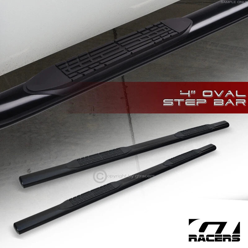 2009-2014 F150 Super Crew Cab 4" Blk Side Step Nerf Bars Rail Running Boards