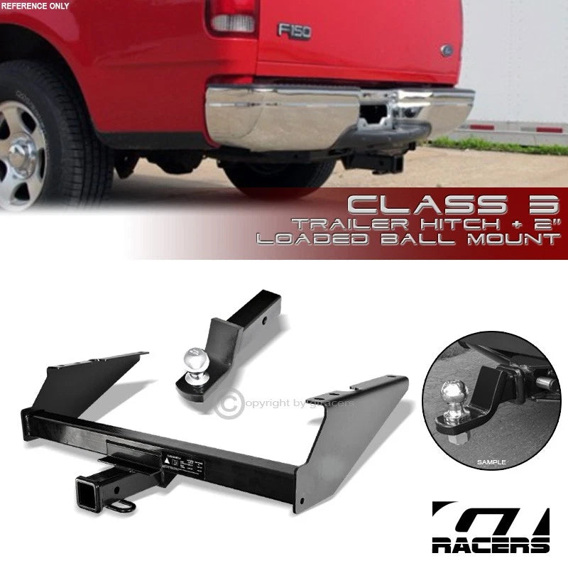 Class 3 Trailer Hitch Receiver+2" Ball Mount 1997-2003 Ford F150/97-99 F250