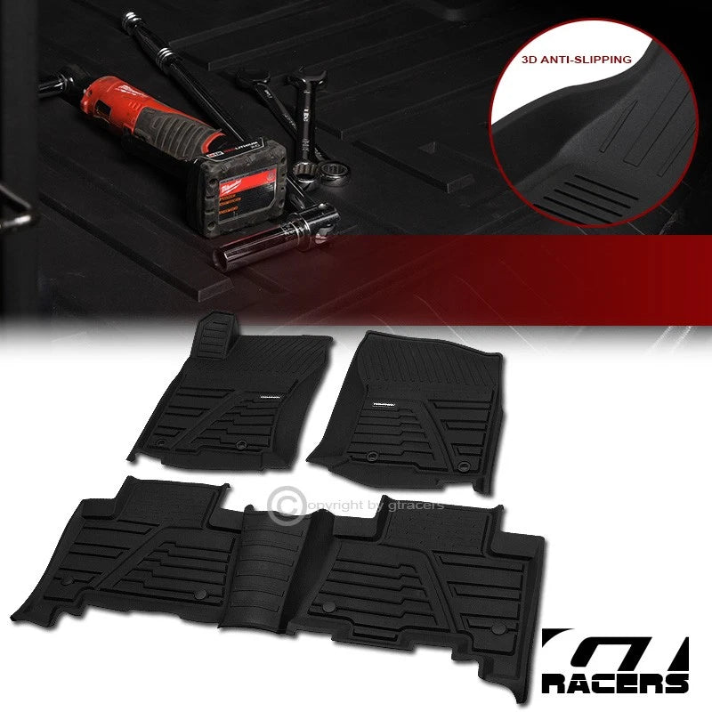 2014-2023 4Runner/GX460 3D Molded TPE Rubber All Weather Floor Mats Liners