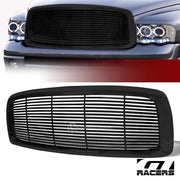 2002-2005 Dodge Ram Black Horizontal Billet Front Bumper Grill Grille Guard