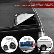 1999/2000-2006 Toyota Tundra 6.2' Short Bed Snap-On Tonneau Cover+LED Lights