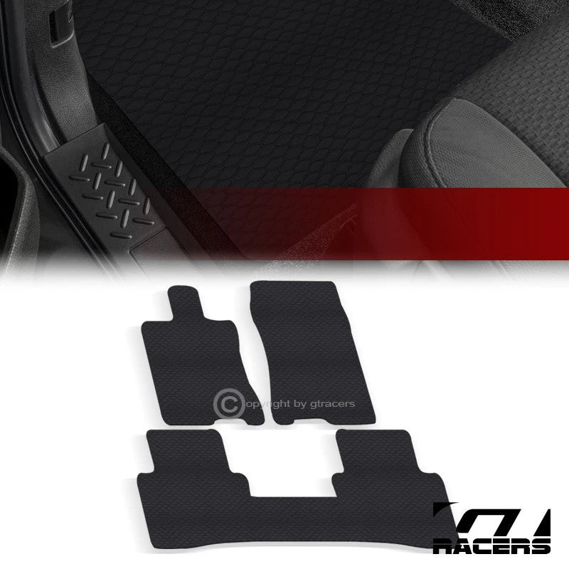 2014-2020 Acura RLX Honeycomb HEX Rubber All Weather Floor Mats Carpets 3pc
