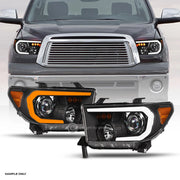 Switchback Sequential 07-13 Tundra/Sequoia Blk Projector Headlights+LED Tube