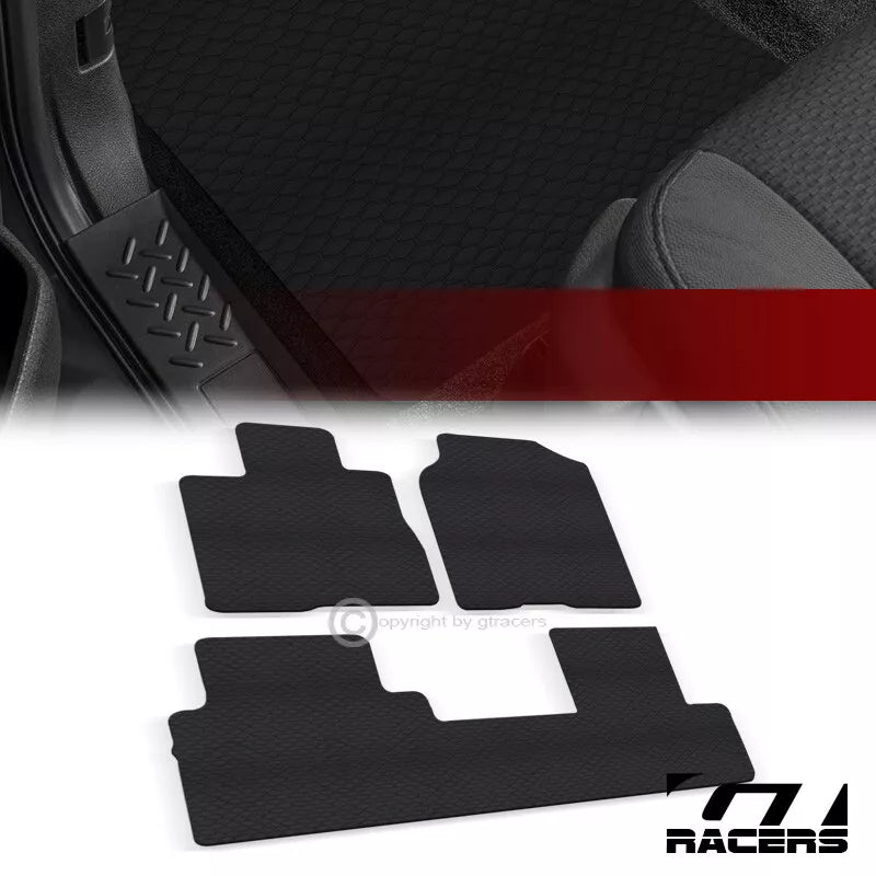 2013-2018 Acura RDX Honeycomb HEX Rubber All Weather Floor Mats Carpets 3pc