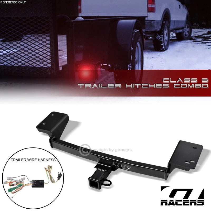 2010-2015 Tucson Class 3 Black Trailer Hitch Receiver 2" With Wire Connector