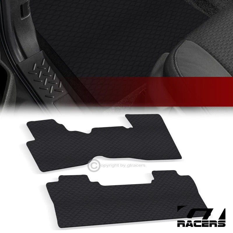 2014-2018 Silverado/Sierra Crew HEX Rubber All Weather Floor Mats Carpets 2p