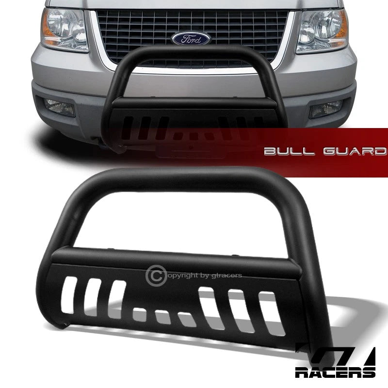 2004-2023 Ford F150 Matte Black Hd Bull Bar Brush Bumper Grill Grille Guard