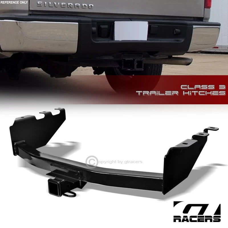 Class 3 Trailer Hitch Receiver Rear Bumper Tow 2" 2007-2018 Silverado/Sierra