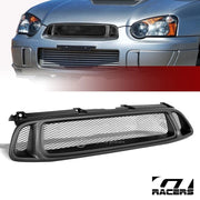 Matte Blk 2004-2005 Impreza Wrx Sti Aluminum Mesh Front Bumper Grill Grille