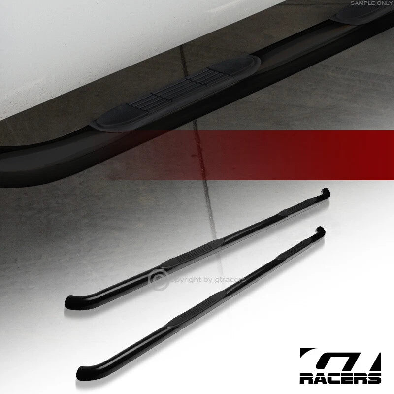 2007-2021 Toyota Tundra CrewMax 3" Blk Side Step Nerf Bars Running Boards HD