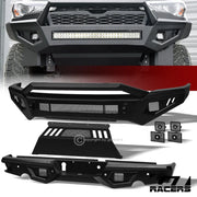 10-18 Ram 2500 Matte Blk Front & Rear Bumper+Hoop Bar+Skid Plate+Sensor Kit