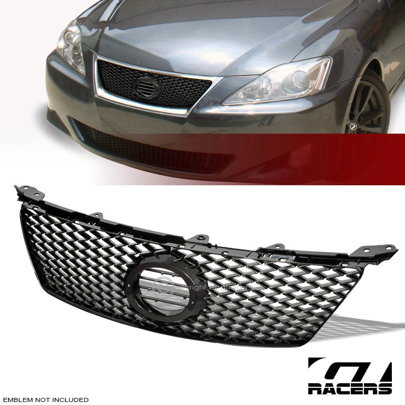 2006-2008 Lexus IS250/IS350 Black Sport Mesh Front Hood Bumper Grill Grille